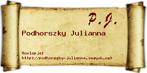 Podhorszky Julianna névjegykártya