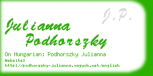 julianna podhorszky business card